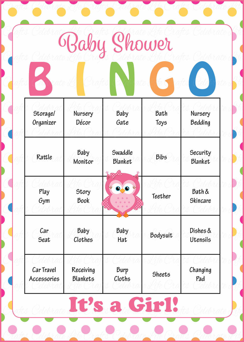 Baby Girl Names Bingo Game 60 Cards Fun for Baby (Instant Download