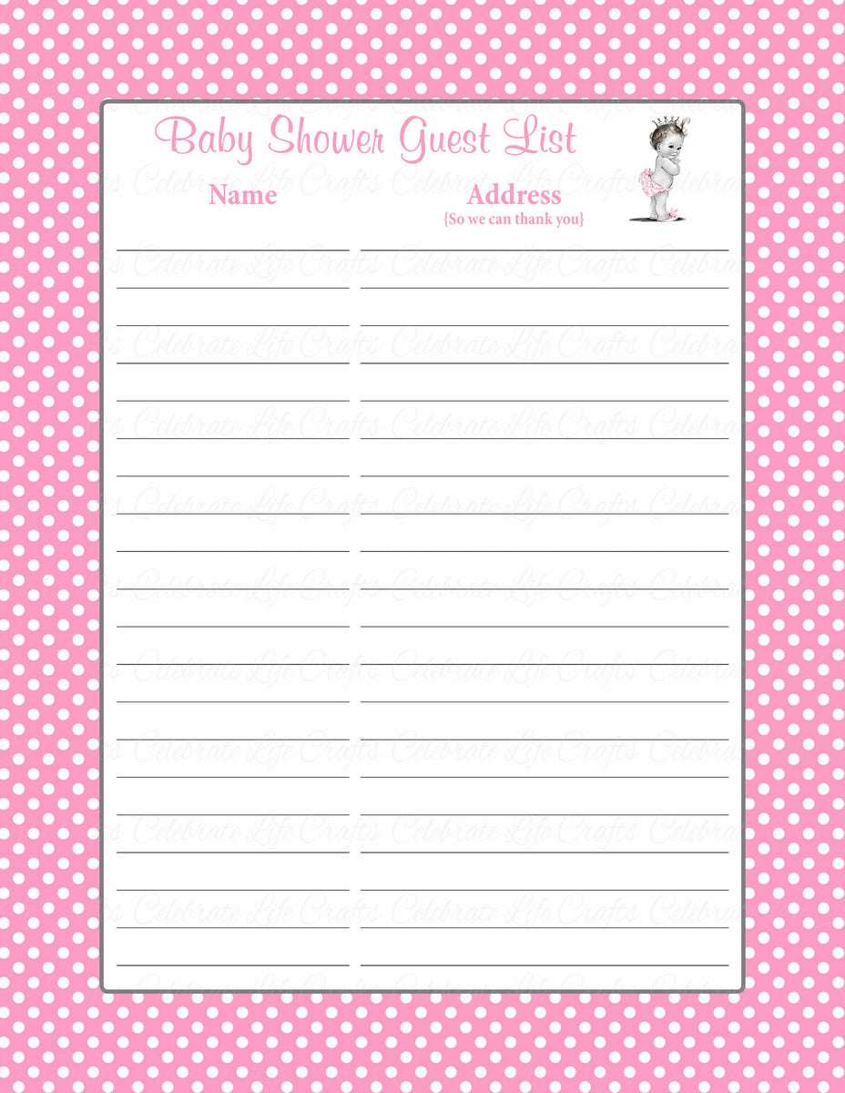 Baby shower 2024 invite list